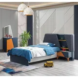 JV Möbel Jugendzimmer Set blau Bett, Nachttisch Kommode Kinder Top-Qualität Möbel Modern
