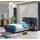 JV Möbel Jugendzimmer Set blau Bett, Nachttisch Kommode Kinder Top-Qualität Möbel Modern