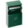 Proregal Eckiger Kombiascher mit Einwurfblende 15 Liter, HxBxT 54 x 30 x 14 cm Verzinkter Stahl Grün