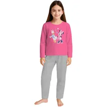 MINNIE MOUSE Pyjama Set Langarm - pink/grau - 134 - 140