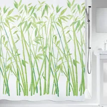 Spirella Duschvorhang Bambus 180 x 200 cm grün weiß