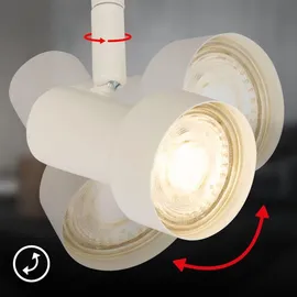 Briloner Deckenlampe 2-flammig schwenkbar 27,5 cm Altweiß