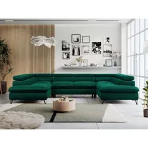 MKS Meble Eckcouch Velvet 2-Sitzer Grün