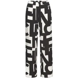 French Connection Pyjamahose Damen schwarz-weiß-gemustert Gr.46