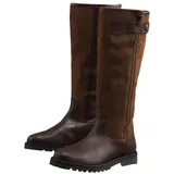 ORANDESIGNE Herren Reitstiefel Kniehohe Pu-Lederstiefel Retro Cowboy Stiefel Männer Hoher Stiefel B Dunkelbraun 45 EU - 45 EU