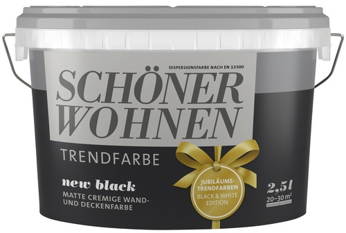 SCHÖNER WOHNEN Wandfarbe »Trendfarbe, new black«, matt - schwarz