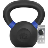 Yes4All WTGA Pulverbeschichtetes Kettlebell aus Gusseisen, 8 kg