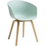 HAY - About A Chair AAC 22, Eiche lackiert / dusty mint 2.0 (Kunststoffgleiter)