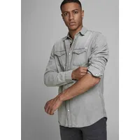 JACK & JONES Essential Sheridan Langarmhemd Light Grey Denim XS