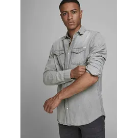 JACK & JONES Essential Sheridan Langarmhemd Light Grey Denim XS
