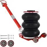 SUBTLETY 3T Pneumatischer Wagenheber Air Jack Luftkissenheber mit 150-400mm Dreifachbeutel Luftheber & Langes Griff 6600 Pfund Hubwagen Luftwagenheber Wagenheberheber für SUV LKW KFZ Automobiles