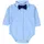 TupTam Baby Body Langarm mit Kragen – Hemdbody für Babys aus Baumwolle – Body Baby Festlich, Farbe: Blau/Dunkelblaue Fliege, Kinder Größe: 68 - 68