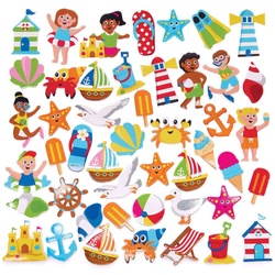 Sticker "Strandmotive" (pro Set 200) Bastelbedarf Verzierung & Dekorationen