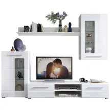 Avanti Trendstore Wohnwand Enrique Weiß Hochglanz B/H/T: ca. 240x190x42 cm - weiß