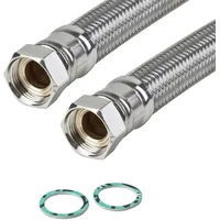BREMBOFLEX Edelstahl Panzerschlauch 3/4 Zoll 70cm 700mm DN19 Flexschlauch