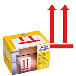 Avery Zweckform Warnetiketten 7250 »Symbol oben«, 74 x 100 mm rot