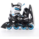 Tempish Kinder Inline Skates Tempish Enbo Duo EUR 33-36 - verstellbar - Jr. weiss-blau-grau 33