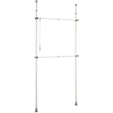 Wenko Teleskop-Garderobe Herkules 50610100 grau Metall 75,0 - 120,0 x 165,0 - 300,0 cm