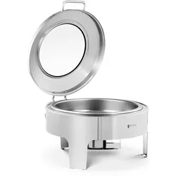 Royal Catering Chafing Dish - rund -  - 5,8 L - 1 Brennstoffzelle - Sichtfenster