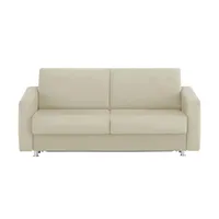 Sofa.de Schlafsofa aus Mikrofaser ¦ beige ¦ Maße (cm): B: 195 H: 84 T: 100