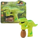 Kögler 50243 - Dinosaurier Seifenblasenpistole für Kinder, T-Rex Motiv in Grün – Magischer Spielspaß mit Licht und Sound