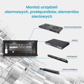 Lindy Extralink 4U 600x450 Schwarzer Wand-Rackschrank