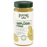 Fuchs Gewürze - Geflügel Fond, optimal für Suppen oder Saucen, Ohne Geschmacksverstärker, Farbstoffe oder Palmfett, Gluten und laktosefrei, 400 ml im wiederverschließbaren Glas