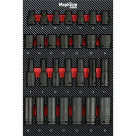 Mephisto Werkzeugwagen Stahl schwarz 12 Schubladen bestückt