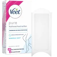 Veet Easy-Gelwax Kaltwachsstreifen Körper & Beine Sensible Haut 40 St.