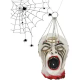 Halloween Menschenköpfe Requisite,Halloween Köpfe Anhänger - Gruselige Requisite für drinnen und draußen, Party-Dekoration, abgeschnittene Köpfe - Halloween-Party-Requisiten, schreckliche Körperteile,