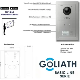 Goliath Intercom Goliath Basic-Line 2-Familienhaus Video Türsprechanlage