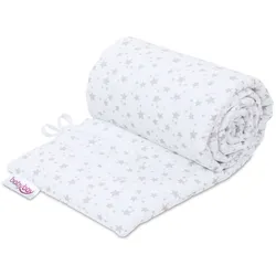 babybay Nestchen original Stoff Weiß / Grau