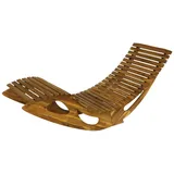 Chillroi® Ergonomische Schwungliege Saunaliege aus Akazienholz Gartenliege