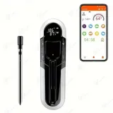 Kabelloses Fleischthermometer, Smarte Fernbedienungs-app, Digitales Bluetooth-lebensmittelthermometer Mit Wasserdichter Sonde - Crezuo