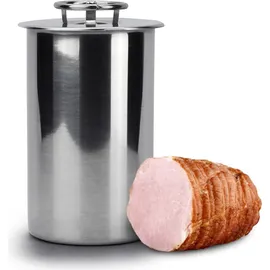 BROWIN Rostfreier Schinkenkocher Edelstahl | Schinkernpresse | Schinkenform Kochschinkenform für gesundes hausgemachtes Fleisch Presse