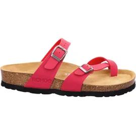 ROHDE Damen Zehentrenner Pantolette Alba 5594, Größe:38 EU, Farbe:Rot