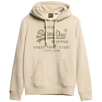 Superdry Vl Heritage Relaxed Kapuzenpullover Pelican Beige Marl L