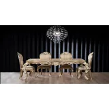 Esszimmer Esstisch Stuhl Holz Tische Tisch Barock Stühle Tische Garnitur 5tlg.