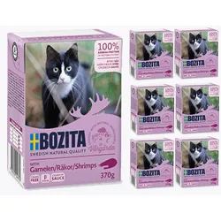 Bozita Feline Häppchen in Soße, Garnelen 6x370g