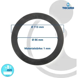tecuro Gummi-Flachdichtung zu Siebkorb 3 1/2 Zoll - 113 mm