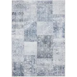 benuta Vintage-Teppich, Blau, Kunststoff, Vintage, Rechteckig, 200x300 cm, Oeko-Tex® Standard 100, in verschiedenen Größen erhältlich, rutschfeste Unterfläche, waschbar, Teppiche & Böden, Teppiche, Vintage-Teppiche