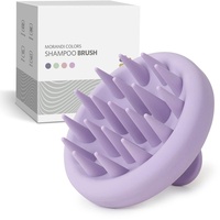 ZMCLG Kopfhaut Massagebürste [Nass & Trocken], Shampoo Haarbürste für Peeling und Kopfmassage,kopfmassage bürste,Grau violett