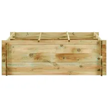 vidaXL Kiefernholz Hochbeet 120 x 120 x 10 cm Braun