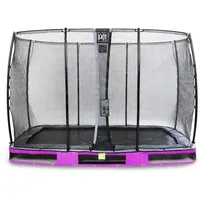 EXIT TOYS Elegant Inground-Trampolin 214 x 366 cm inkl. Economy Sicherheitsnetz lila