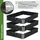 Trutzholm Hochbeet 3er Set Palettenrahmen 120 x 80 x 60 cm Schwarz