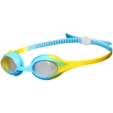 arena Spider Kids Anti-Fog Schwimmbrille für Kinder, Kinder-Schwimmbrille mit UV-Schutz, Selbstjustierender Nasensteg, Hypoallergenische Silikon Dichtungen, Gelb