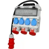 Doktorvolt Stromverteiler Adapter Universell CEE Stromverteilung Industrie TR-S/FI 4x230V 3x400V 1x32A/2x16A Doktorvolt