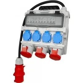 Doktorvolt Stromverteiler Adapter Universell CEE Stromverteilung Industrie TR-S/FI 4x230V 3x400V 1x32A/2x16A Doktorvolt