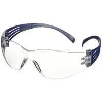 3M SecureFit 100 Schutzbrille, blaue Bügel, Antikratz-Beschichtung, klare Scheibe, SF101AS-BLU