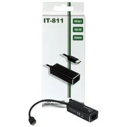 Inter-Tech Argus IT-811 - Netzwerkadapter - USB-C - Gigabit Ethernet